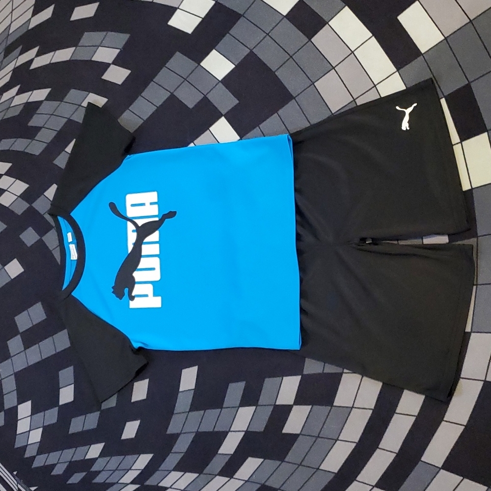 Puma Kids Matching Set - Blue and Black
